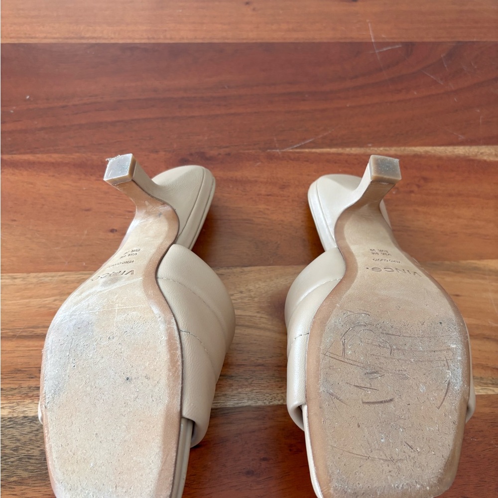 VINCE Tan Padded Slide Ceil City Sandals - Women's Size: 6M - Picture 4 of 9